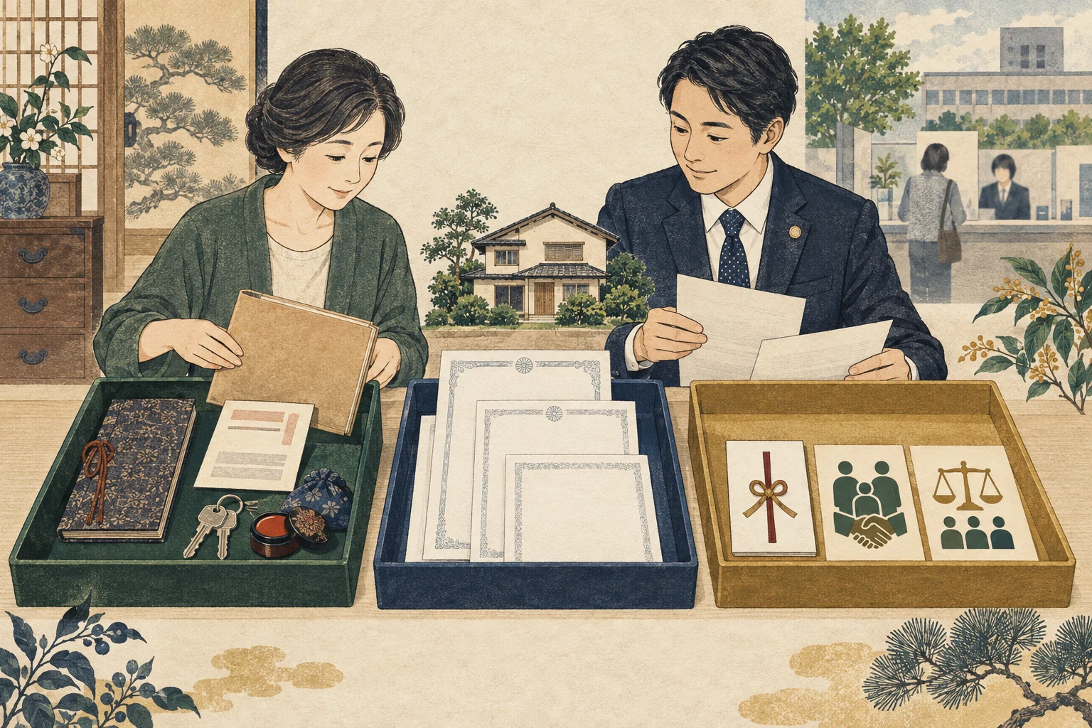 相続登記の必要書類を遺言・協議・法定相続分の三ケースで分ける相続人