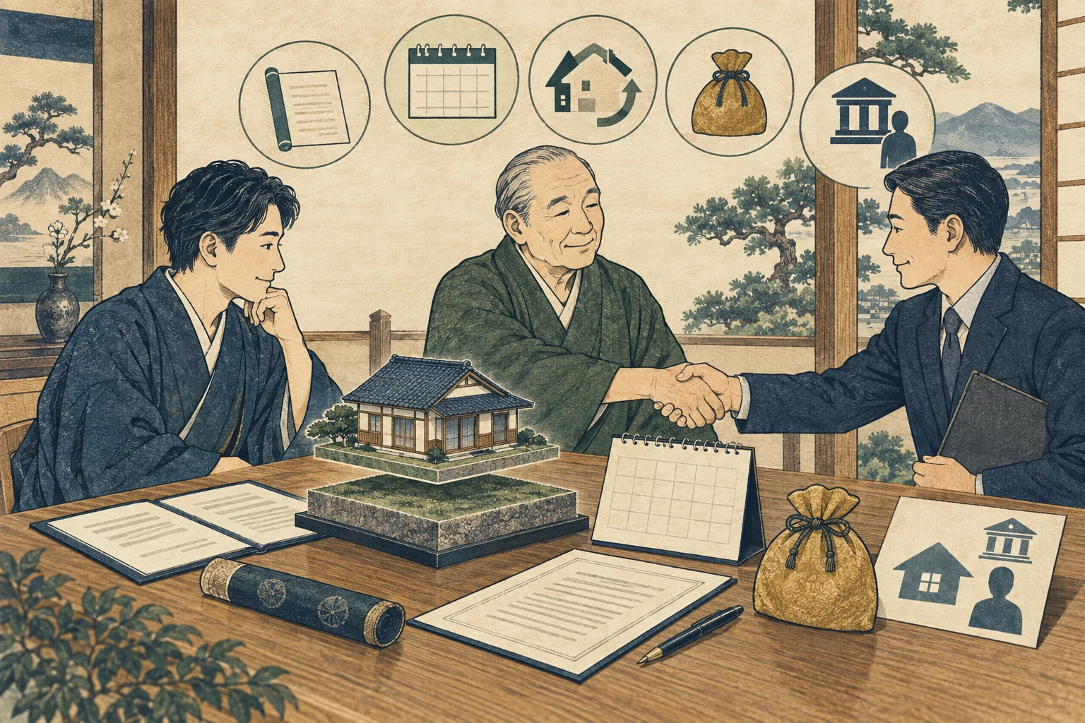 借地上の相続家屋について契約・地代・地主承諾を確認する相続人