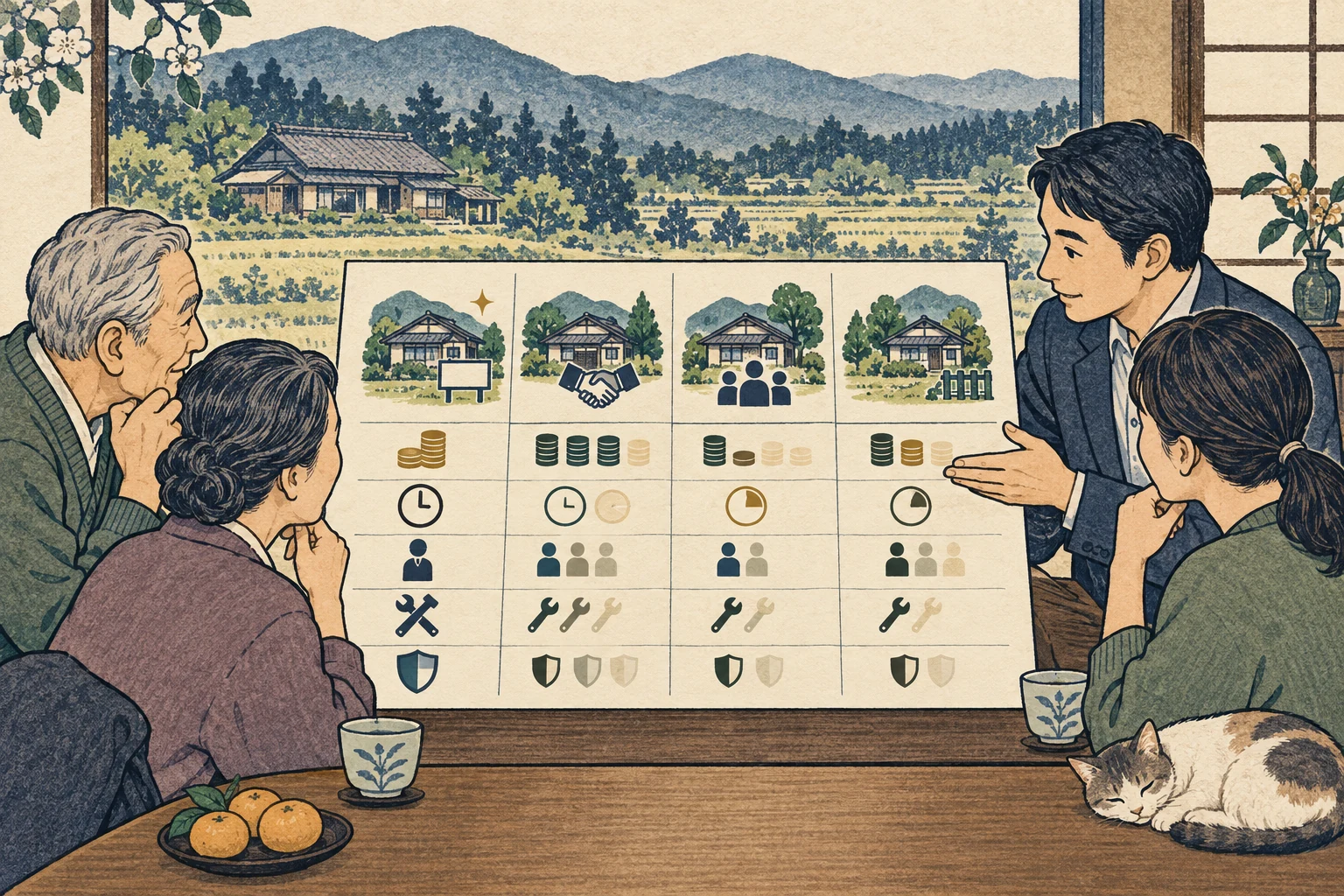 地方の相続家屋について地域相場・管理費・売却経路を確認する相続人